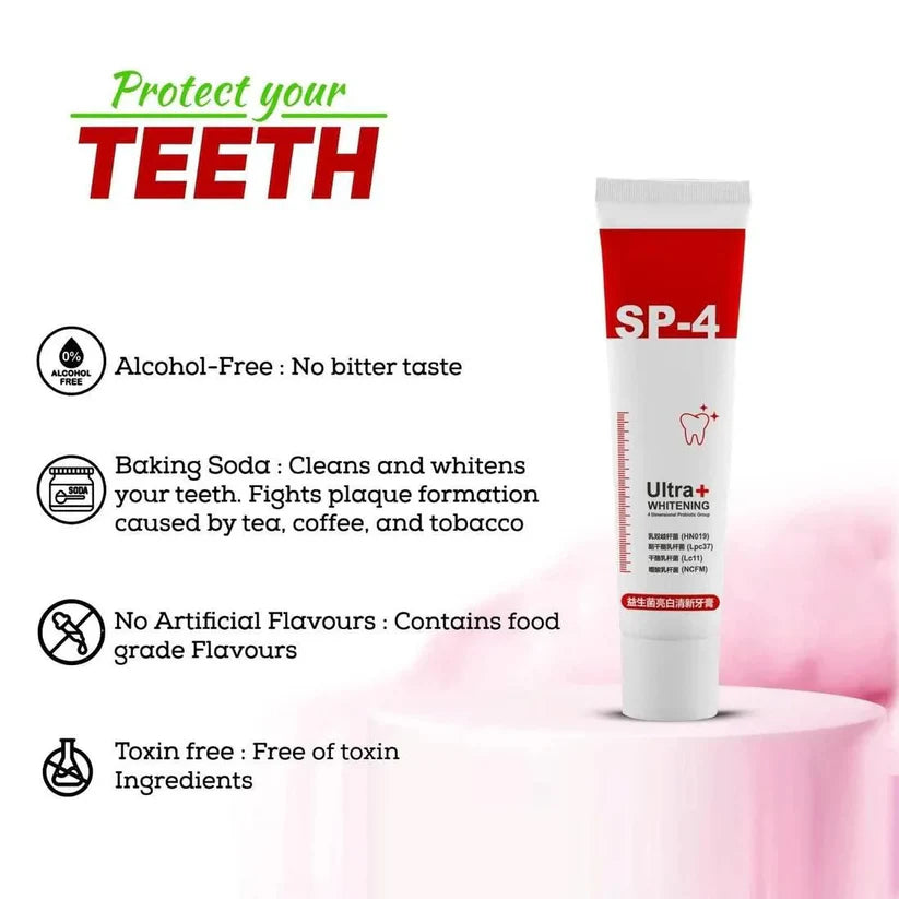 🦷 Dentiva SP-4 Ultra+ Whitening Toothpaste | Pack of 4
